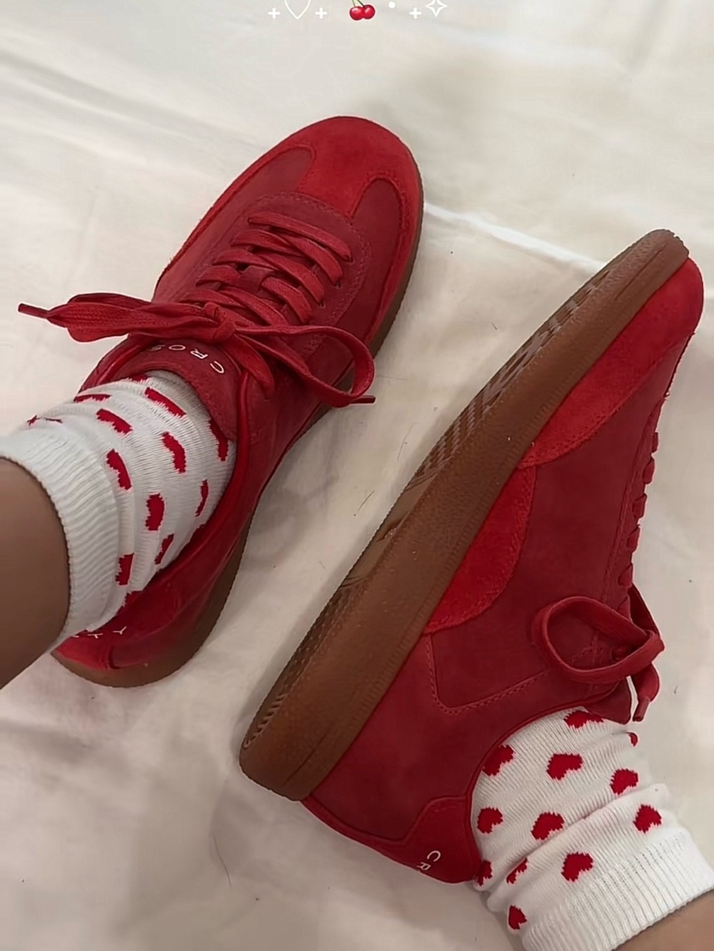 Crosty’s Italian Designer 70% off: Red Suede Sneakers